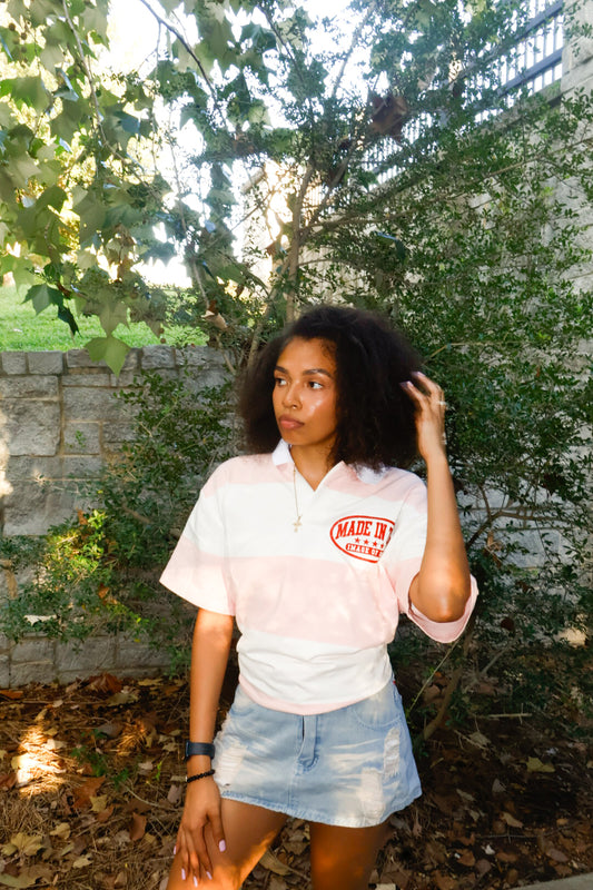 Made in The Image Of God Pink Polo