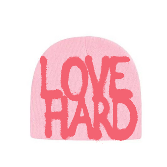 *pre order* Pink LOVE HARD beanie