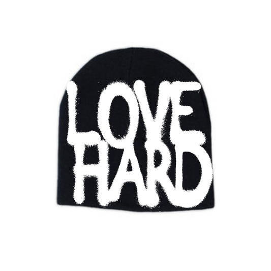 *pre order*  Black LOVE HARD Beanie