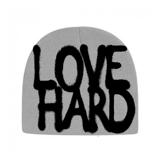 * PRE ORDER* GREY LOVE HARD BEANIE