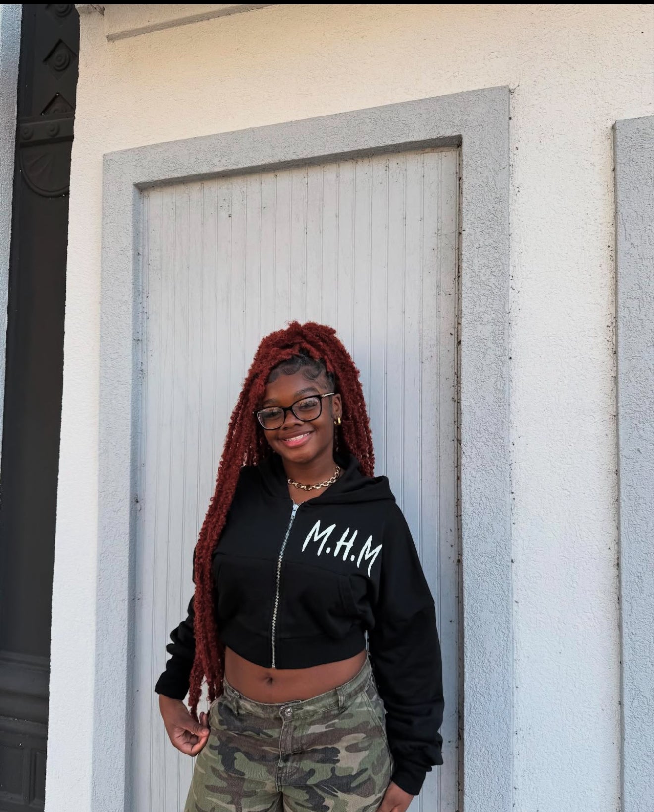 *LIMITED* M.H.M cropped black Women zipup