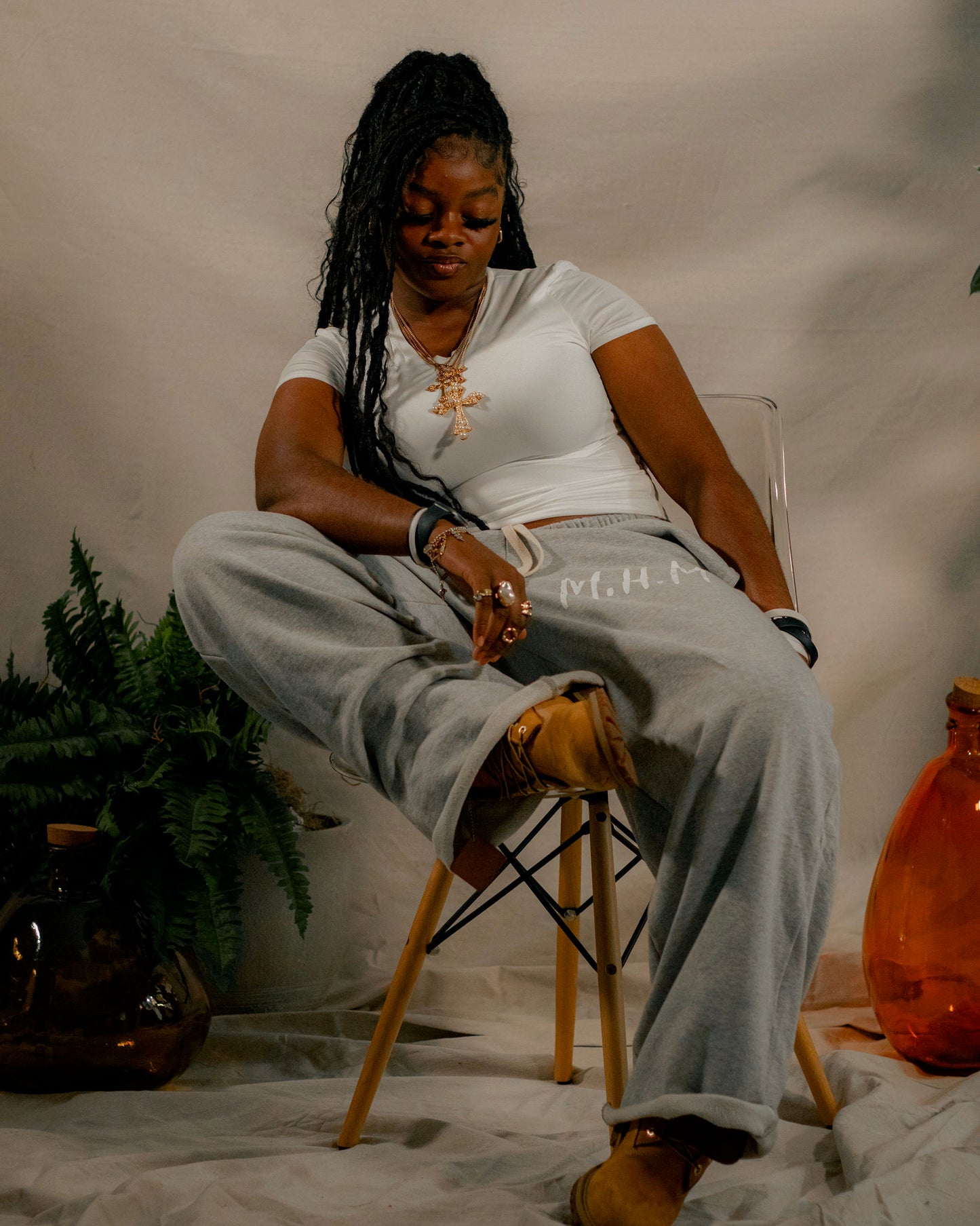 LIMITED GREY MHM BAGGY SWEATS