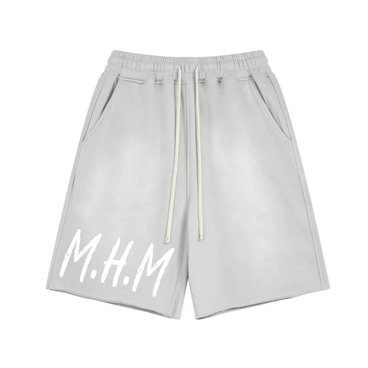 Grey 4 Acid Washed Shorts