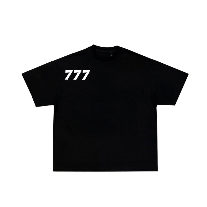 White 777 Black Shirt