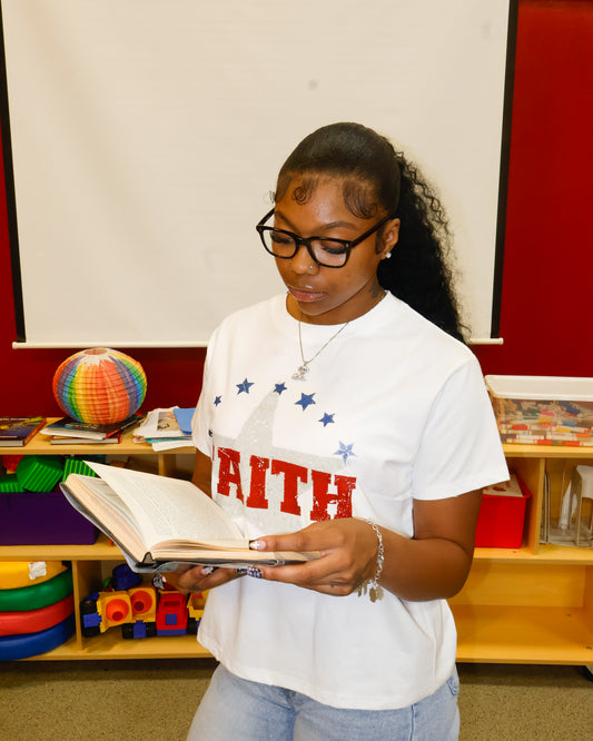 Faith White Tee