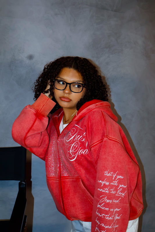 Crimson Trust God Zipup