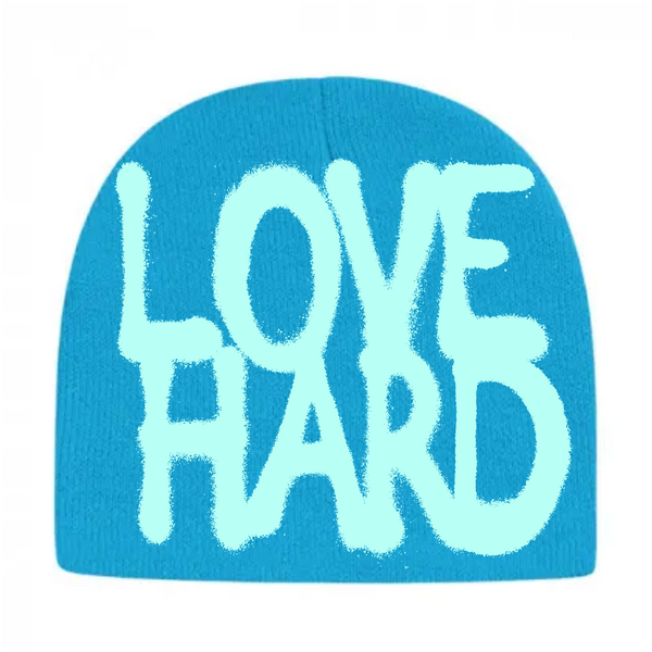 Blue LOVE HARD Beanie!!!