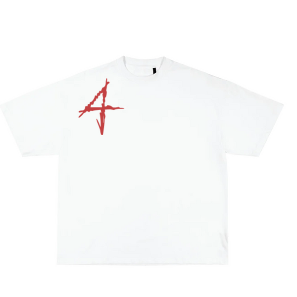 4 Red White tee