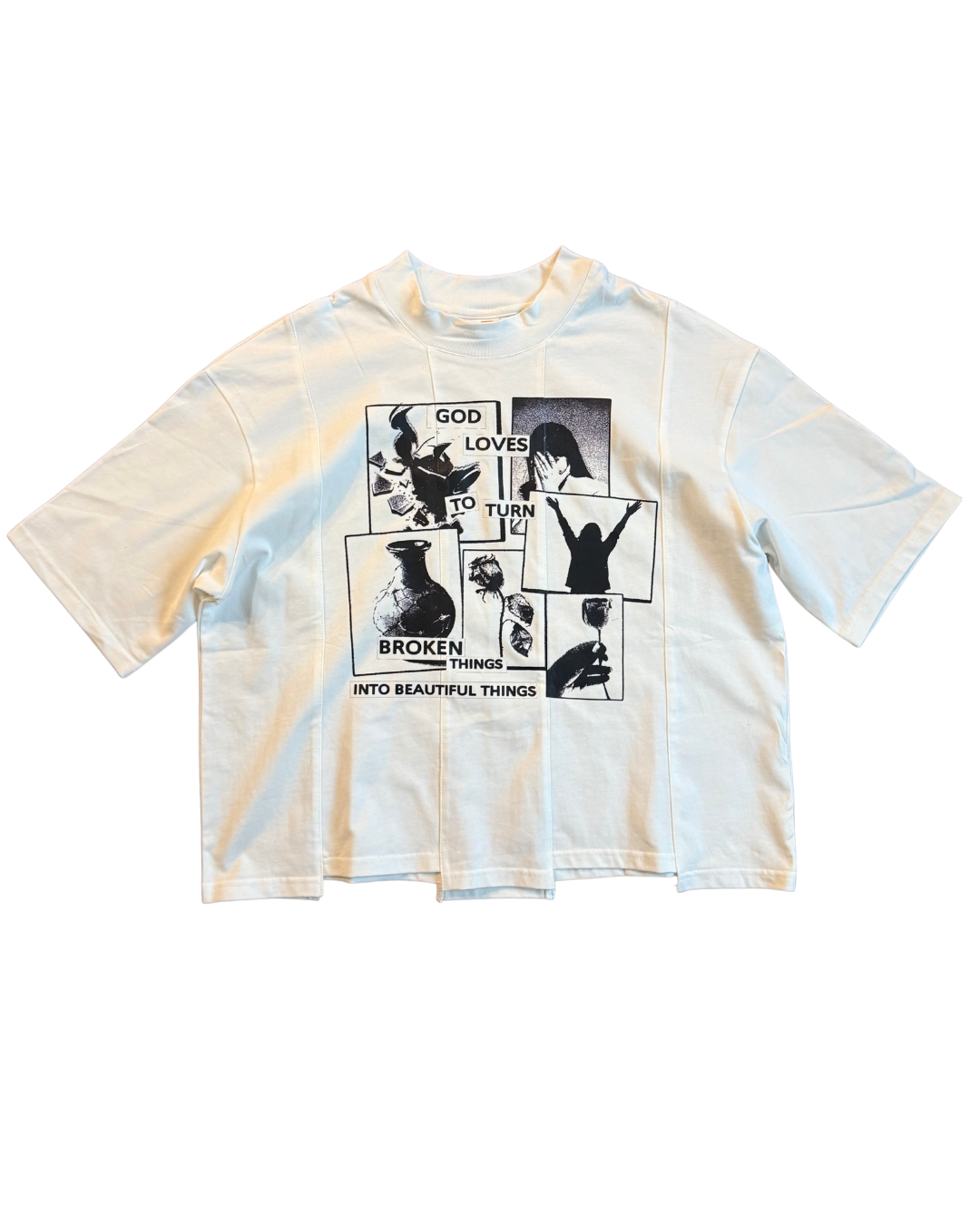 God Loves 7 Panel tee