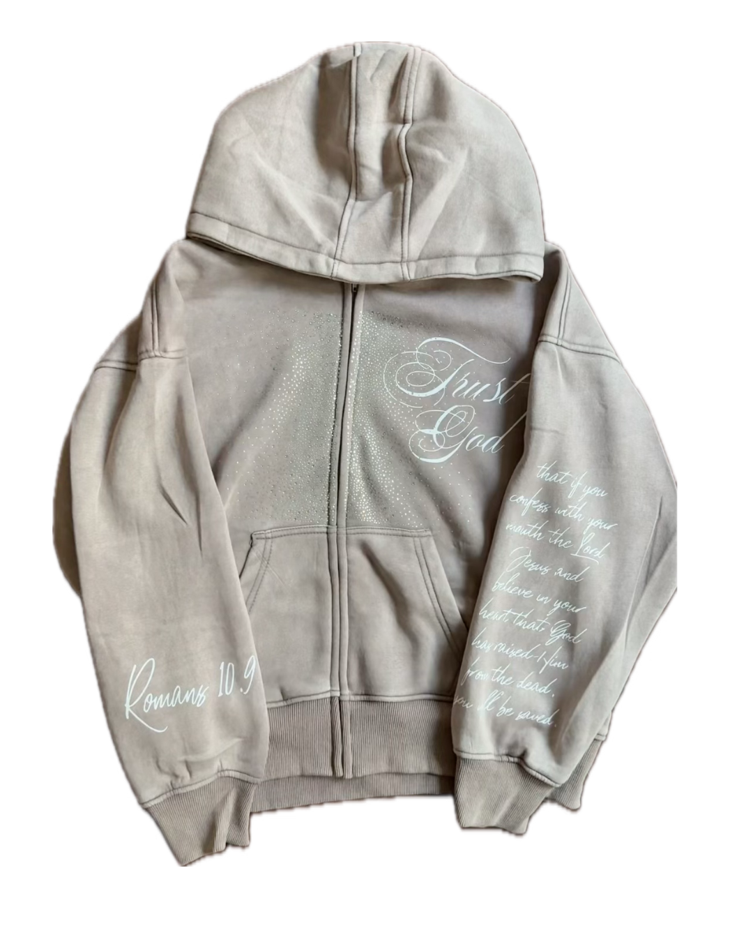 Grey Trust God ZipUp