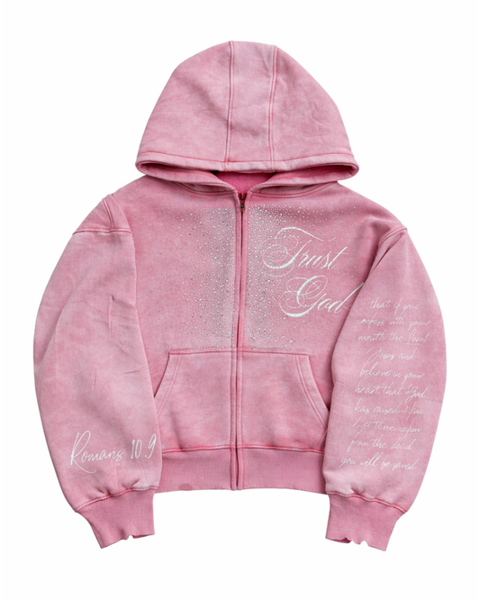 Blush Trust God ZipUp