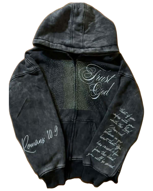 Charcoal Trust God Zipup