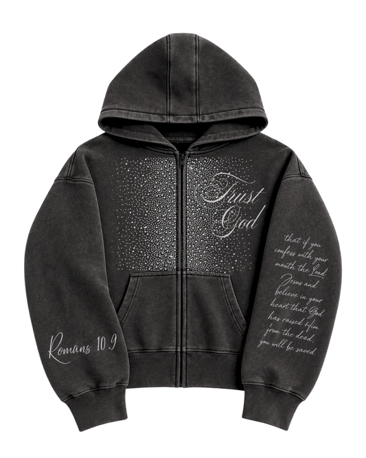Charcoal Trust God Zipup