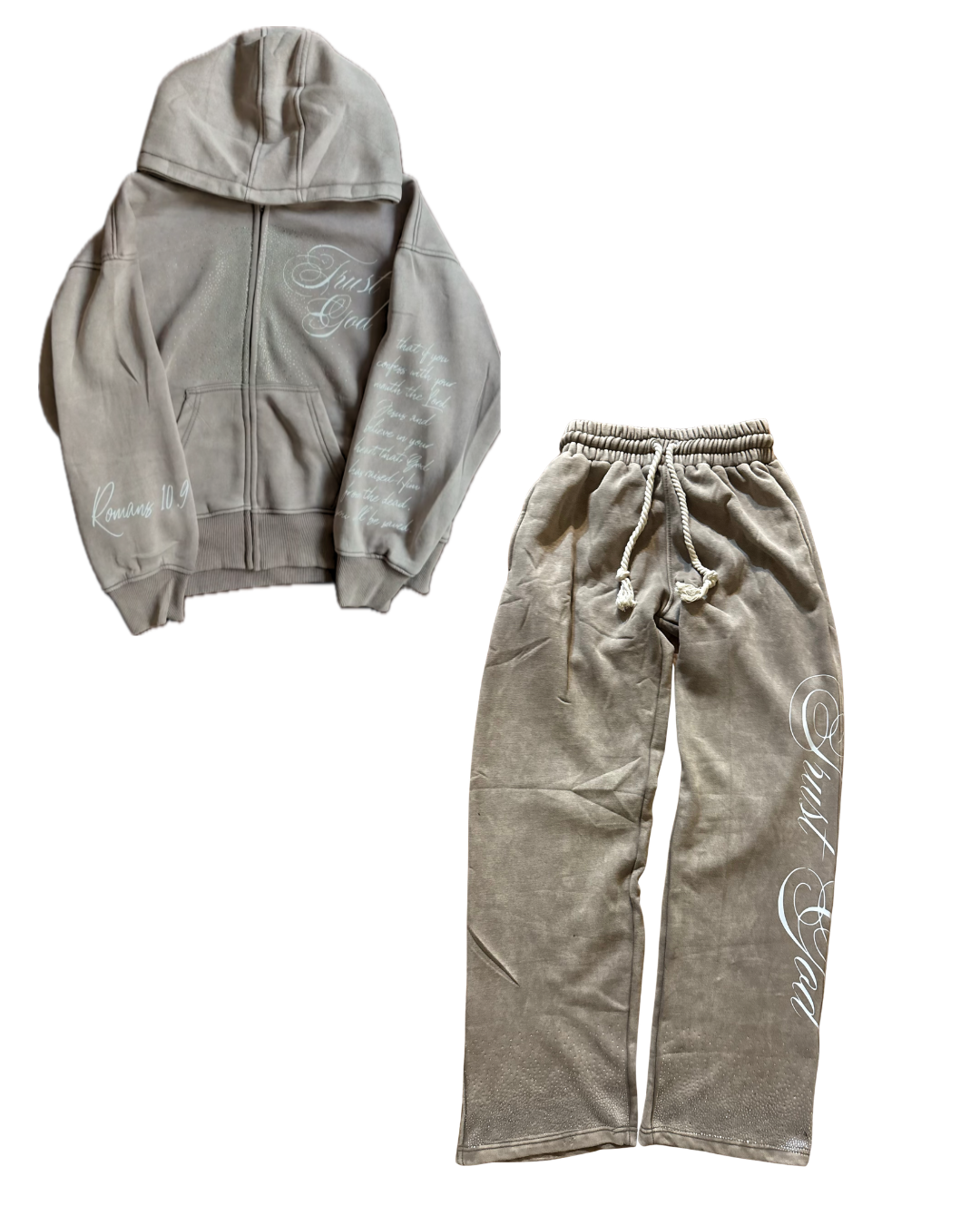 Grey Trust God Sweatset