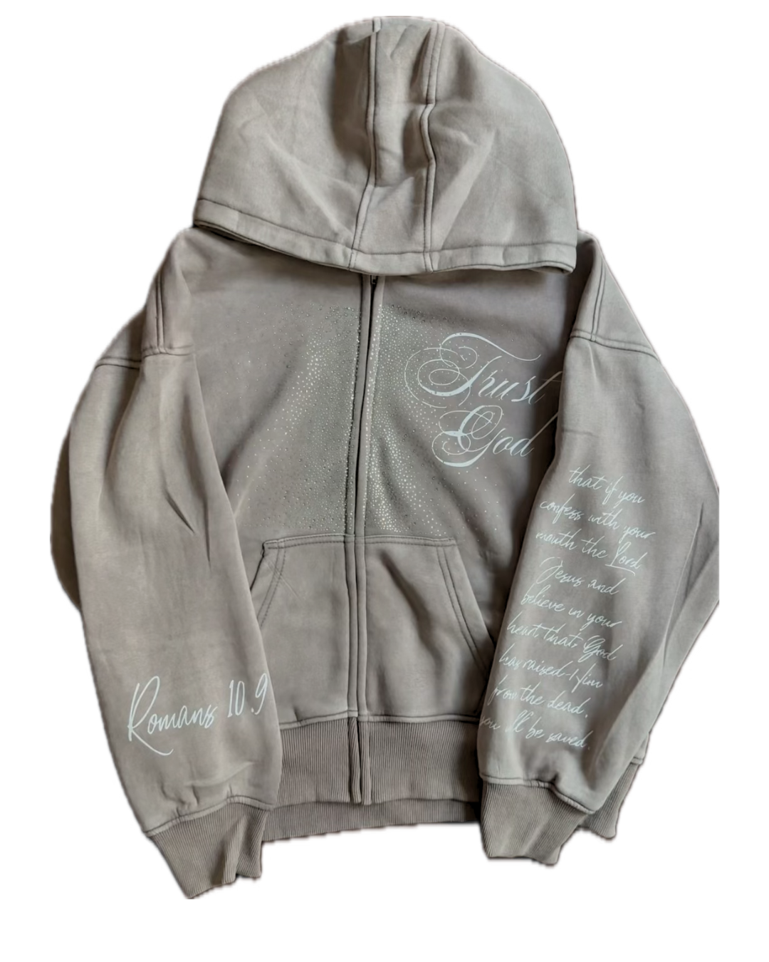 Grey Trust God ZipUp