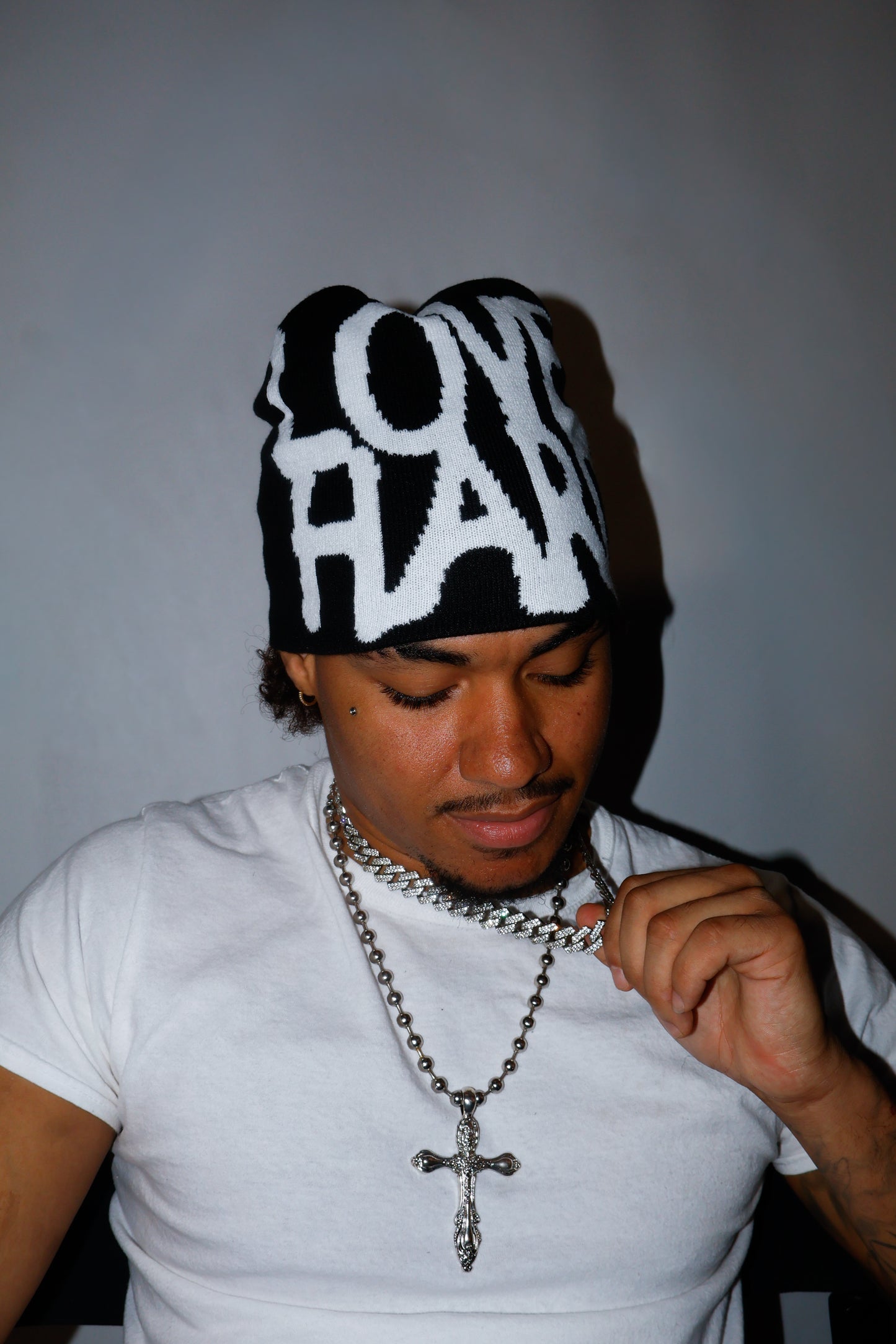 Black LOVE HARD Beanie