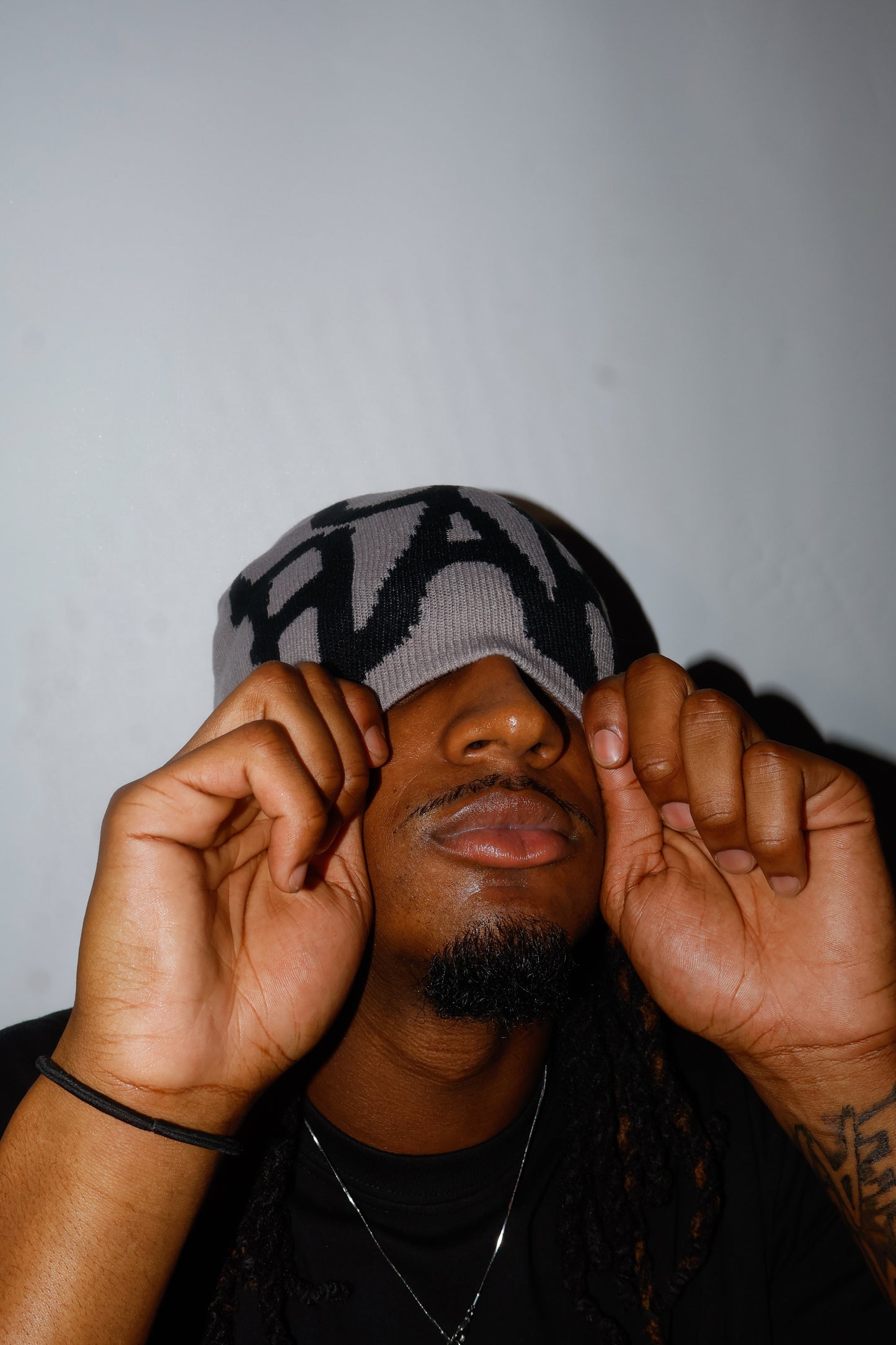 GREY LOVE HARD BEANIE