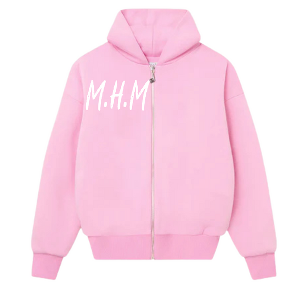 LIMITED M.H.M baby pink zipup