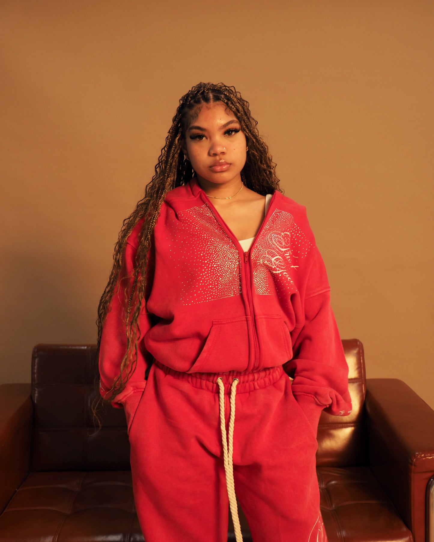 Trust God Crimson sweatset