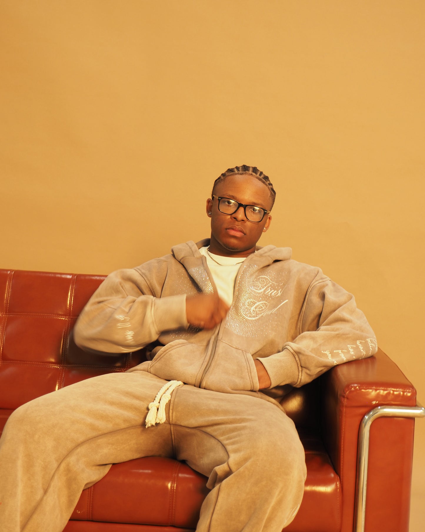 Grey Trust God Sweatset
