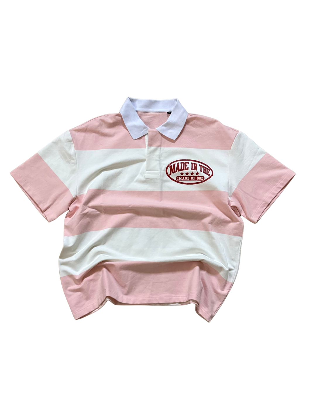 Made in The Image Of God Pink Polo
