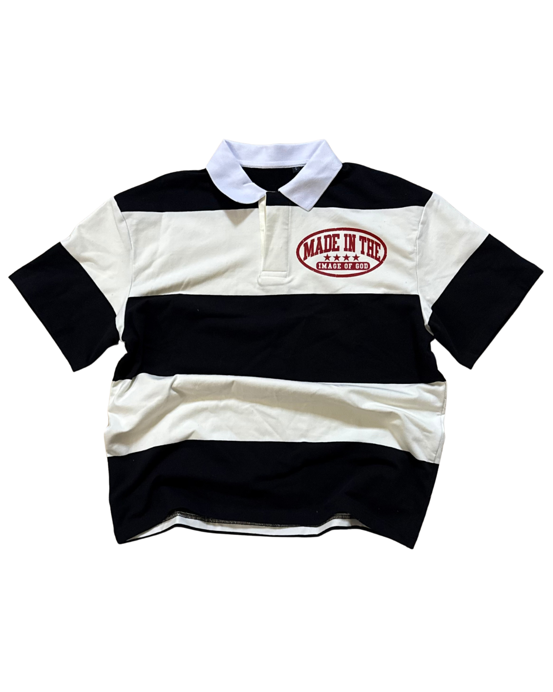 Made in The Image Of God Black Polo