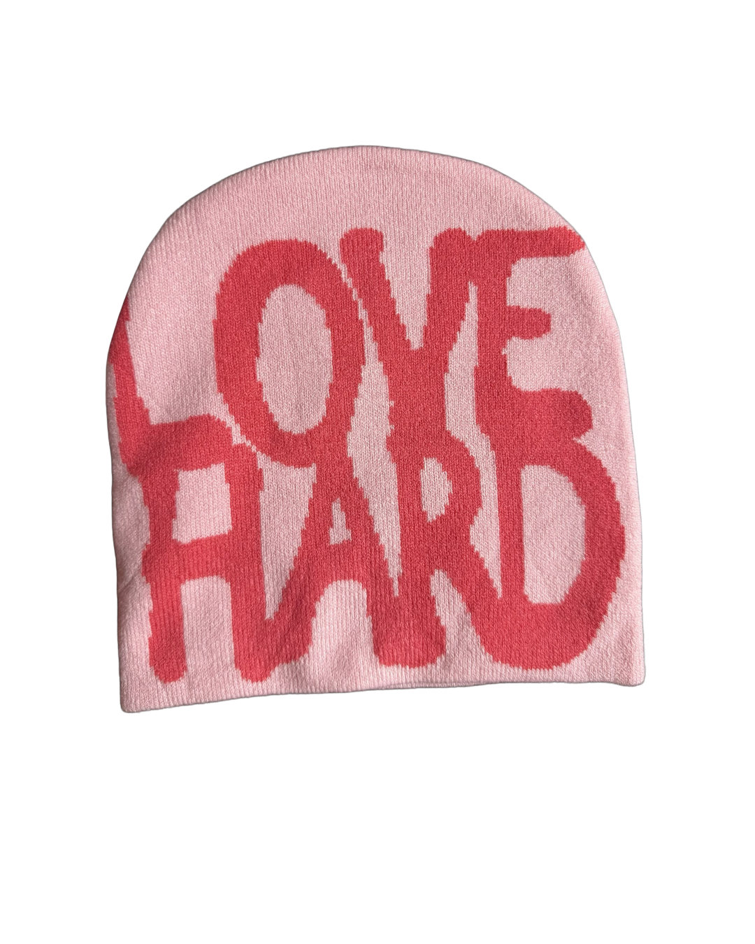Pink LOVE HARD beanie