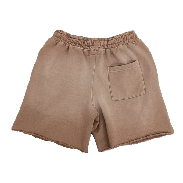 Brown 4 Acid Washed Shorts