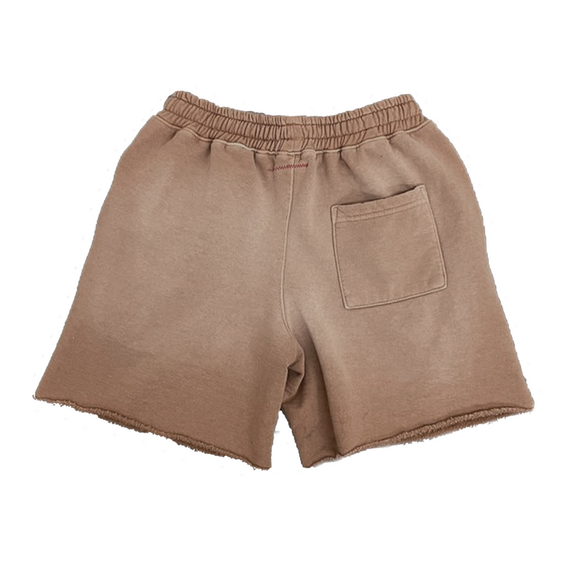 Brown 4 Acid Washed Shorts