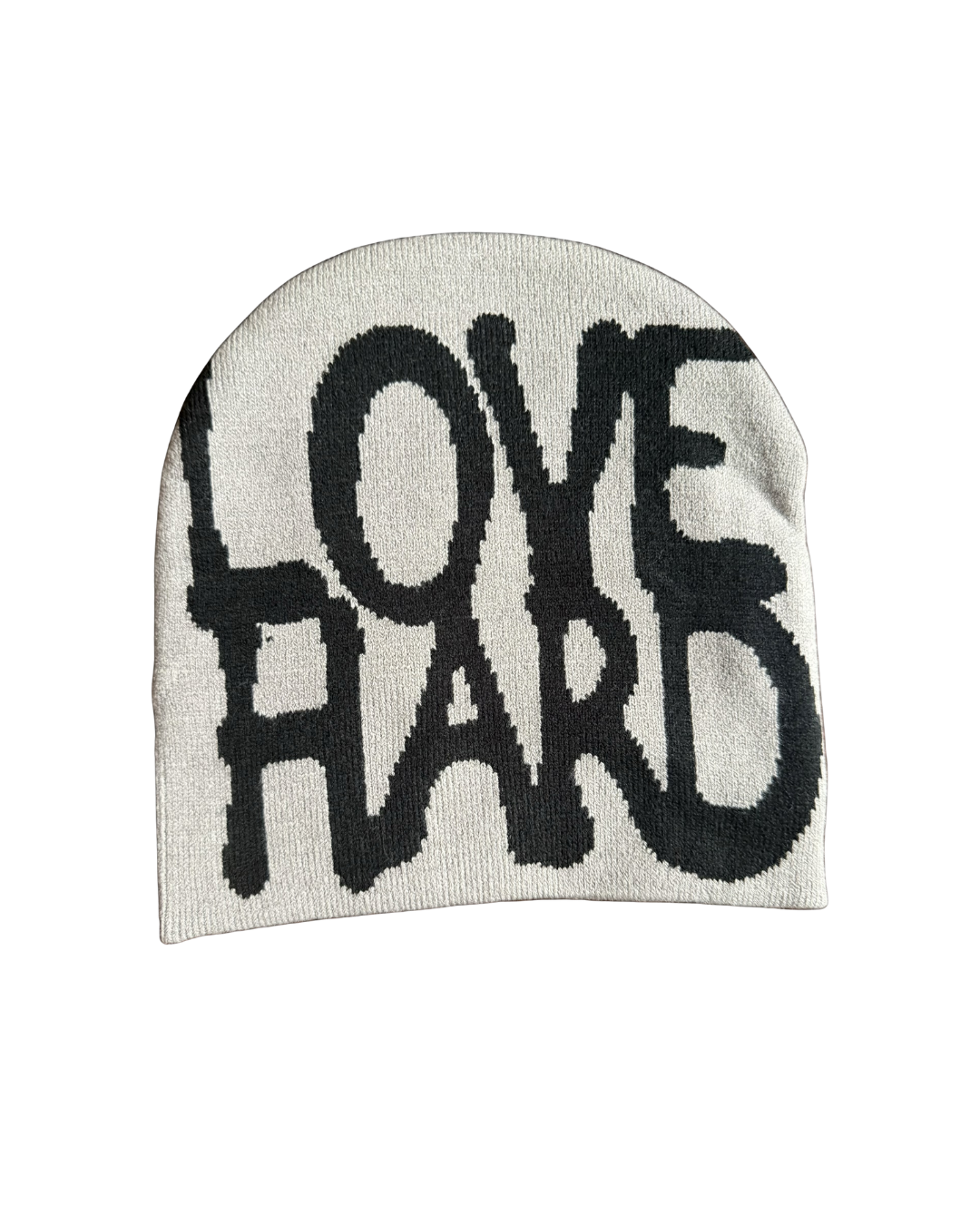 GREY LOVE HARD BEANIE