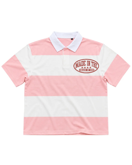 Made in Gods Image Pink Polo