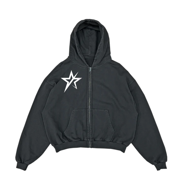 4 Dark Grey zip up hoodie